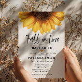 Herfst in Liefde Zonnebloem Baby shower Kaart