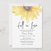 Herfst in Liefde Zonnebloem Elegant Baby shower Kaart (Voorkant)