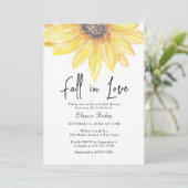 Herfst in Liefde Zonnebloem Elegant Baby shower Kaart (Staand voorkant)