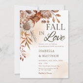 Herfst in Liefde Zonnebloem Engagement Party Boho Kaart (Voorkant)