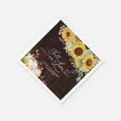 Herfst in Liefde Zonnebloem Pompoen bruiloft Servet (Hoek)