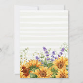 Herfst in Liefde 'Zonnebloem Pompoen Herfst Vrijge Kaart (Achterkant)
