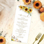 Herfst in Liefde Zonnebloem Pompoen Trouwmenu Kaar Menu<br><div class="desc">Creëer is een elegante en tijdloze herfst-thema trouwsuite die moeiteloos weerspiegelt uw stijl met persoonlijke gegevens.</div>