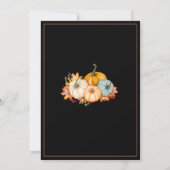 Herfst in liefde zwart herfst Herfst pompoenen bru Kaart (Achterkant)