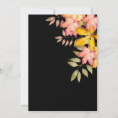 Herfst in liefde zwarte Herfst herfstbladeren brui Kaart (Achterkant)