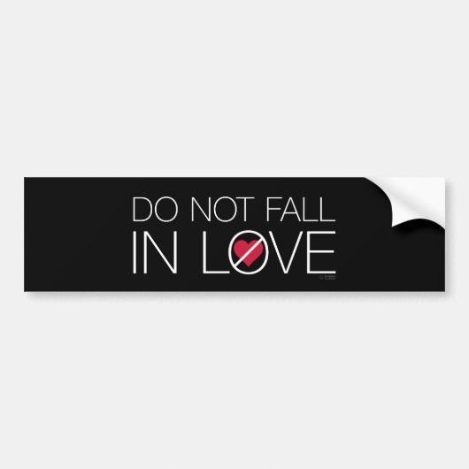 Herfst in liefdesbumper sticker niet (Voorkant)