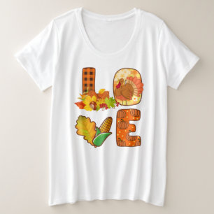 Herfst in liefdesherfst aanpassen grote maat t-shirt