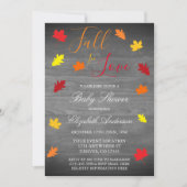 Herfst in liefdesherfst laat Baby shower over Kaart (Voorkant)