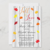Herfst in liefdesherfst laat Baby shower over Kaart (Voorkant)