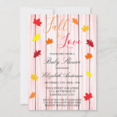 Herfst in liefdesherfst laat Baby shower over Kaart (Voorkant)