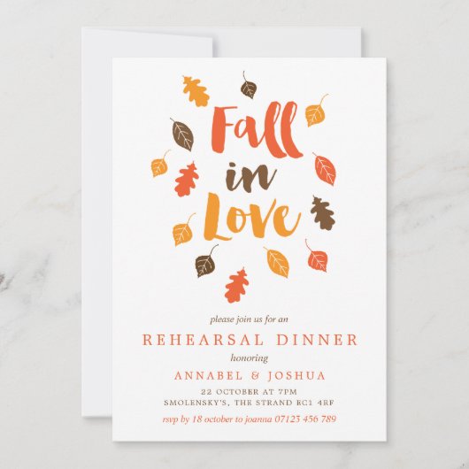 Herfst in liefdesherfst leest repesal kaart (Voorkant)