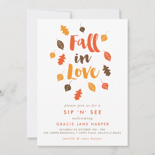 Herfst in liefdesherfst leest Sip & See Kaart (Voorkant)