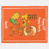 Herfst in liefdesherfst Tekst en kleur aanpassen Fleece Deken (Voorkant (Horizontaal))
