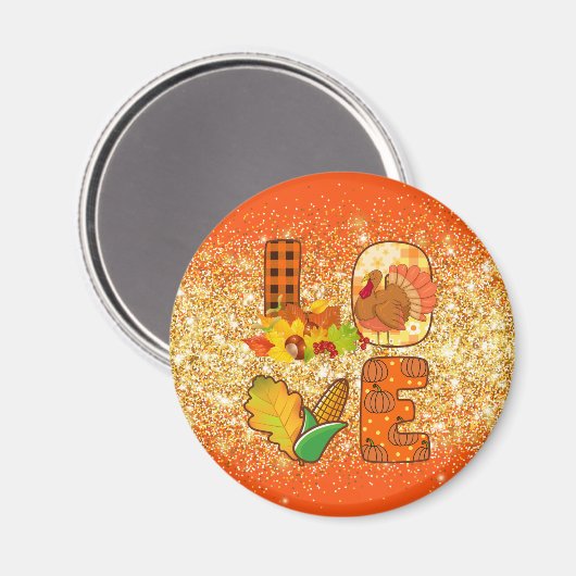 Herfst in liefdesherfst Tekst en kleur aanpassen Magneet (Voorkant / Achterkant)