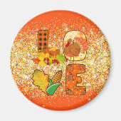 Herfst in liefdesherfst Tekst en kleur aanpassen Magneet (Voorkant)