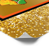 Herfst in liefdesherfst Tekst en kleur aanpassen Poster (Hoek)