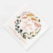 Herfst in liefdesherfst Wreath Wedding/Engagment Servet (Hoek)
