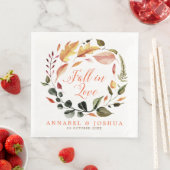 Herfst in liefdesherfst Wreath Wedding/Engagment Servet (Insitu)