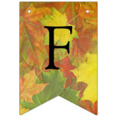 Herfst in liefdeskleurige bladeren - vlaggen bunde vlaggetjes (Derde vlag)