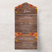 Herfst in liefdesweddenschap in één uitnodiging (Binnen)