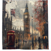 Herfst in Londen Douchegordijn (Voorkant)