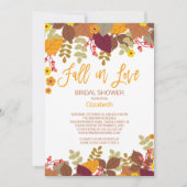Herfst in Lov Autumn Leaves Bridal Shower Invitati Kaart (Voorkant)