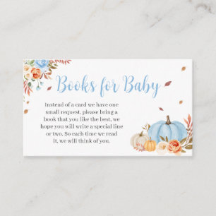 Herfst in Love Autumn Blue Pumpkin Boeken voor Bab Informatiekaartje
