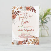 Herfst in Love Autumn Bridal Shower Invitation Kaart (Staand voorkant)