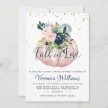 Herfst in Love Autumn Bridal Shower Invitation