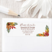 Herfst in Love Autumn bruiloft Return address labe Etiket (Insitu)