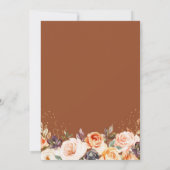 Herfst in Love Autumn Floral Pumpkins Terracotta Save The Date (Achterkant)