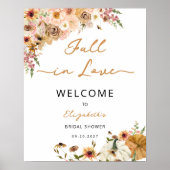 Herfst in Love Autumn Floral Vrijgezellenfeest Wel Poster (Voorkant)