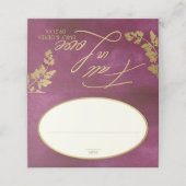 Herfst in Love Autumn Gold en Cranberry-zitplaatse Plaatskaartje (Buitenkant ongevouwen)