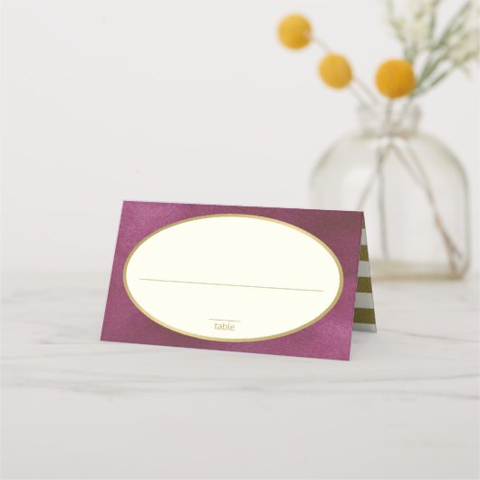 Herfst in Love Autumn Gold en Cranberry-zitplaatse Plaatskaartje (Voorkant)