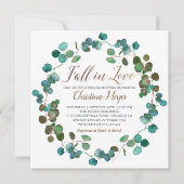 Herfst in Love Autumn Greenery Wreath Vrijgezellen Kaart (Voorkant)