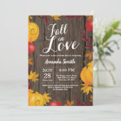 Herfst in Love Autumn Harvest Pumpkin Vrijgezellen Kaart (Staand voorkant)