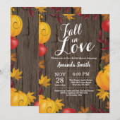 Herfst in Love Autumn Harvest Pumpkin Vrijgezellen Kaart (Voorkant / Achterkant)