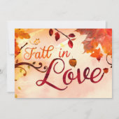 HERFST IN LOVE Autumn Herfst Baby Shower-uitnodigi Kaart (Achterkant)