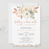 Herfst in Love Autumn Pumpkin Baby shower Uitnodig Kaart (Voorkant)