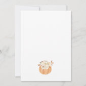 Herfst in Love Autumn Pumpkin Baby shower Uitnodig Kaart (Achterkant)