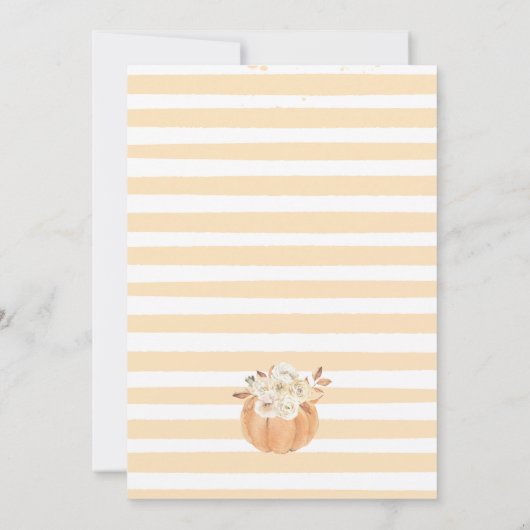 Herfst in Love Autumn Pumpkin Baby shower Uitnodig Kaart (Achterkant)