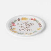 Herfst in Love Autumn Waterverf Papieren Bordje (Gekanteld)