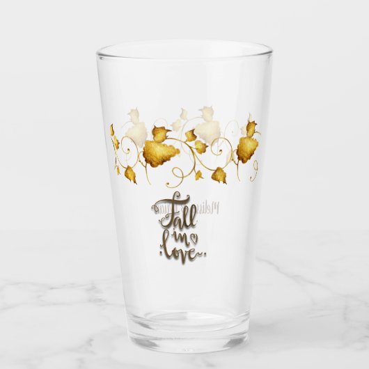 Herfst in Love Autumn Wedding Glas (Voorkant)