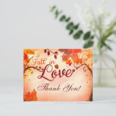 HERFST IN LOVE Autumn Whimsical BEDANKKAART Briefkaart (Staand voorkant)