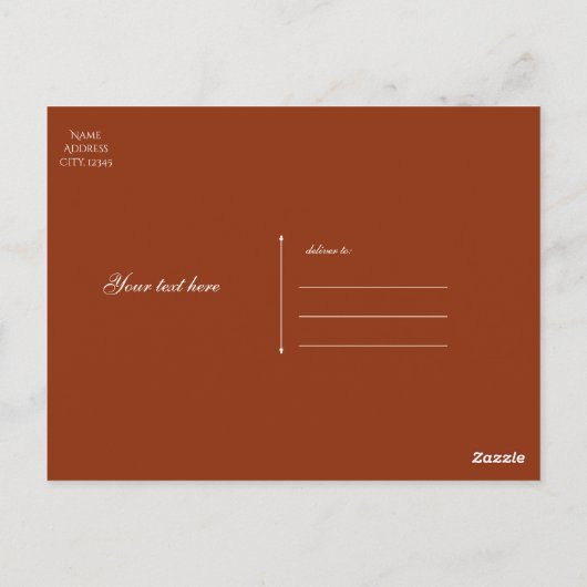 HERFST IN LOVE Autumn Whimsical BEDANKKAART Briefkaart (Achterkant)