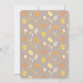 Herfst in Love Autumn Wreath Baby shower Invitatio Kaart (Achterkant)