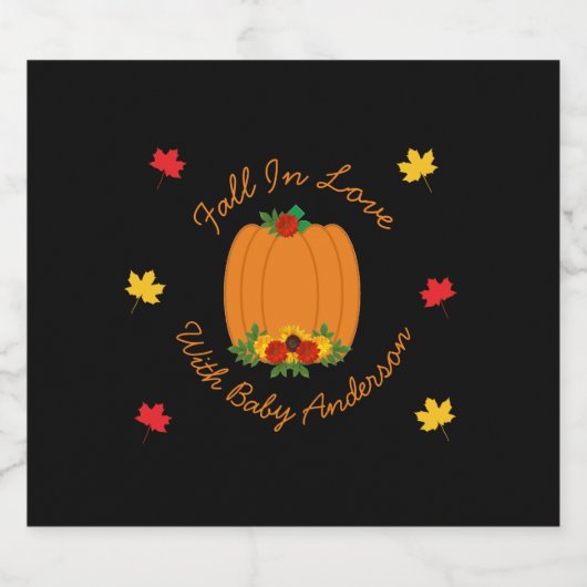 Herfst in Love Baby shower Bier Etiket (Enkel label)