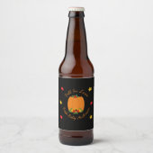 Herfst in Love Baby shower Bier Etiket (Voorkant)