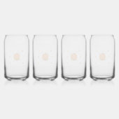 Herfst in Love Baby shower Blikvorm Glas (Achterkant)