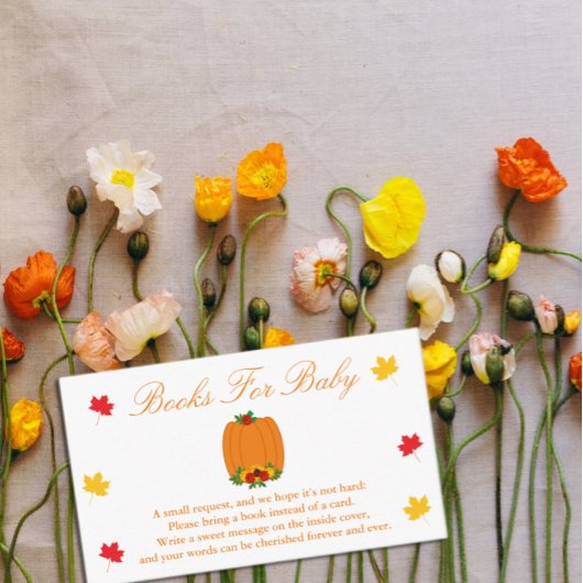 Herfst in Love Baby shower Books for Baby Kaart